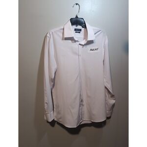 Nautica White Slim Fit Shirt, Men's‎ 16 16.5 34/35, Avant Logo, Business Casual